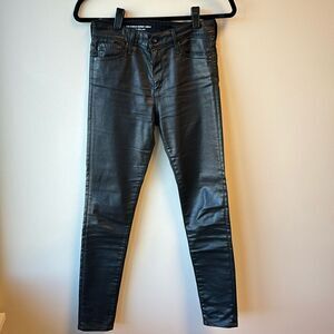 AG jeans black 25 Farrah Skinny Ankle high rise